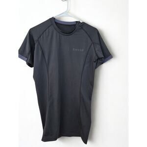 TESLA Compression Shirt Mens Medium Black Short Sleeve Performance Active Gym